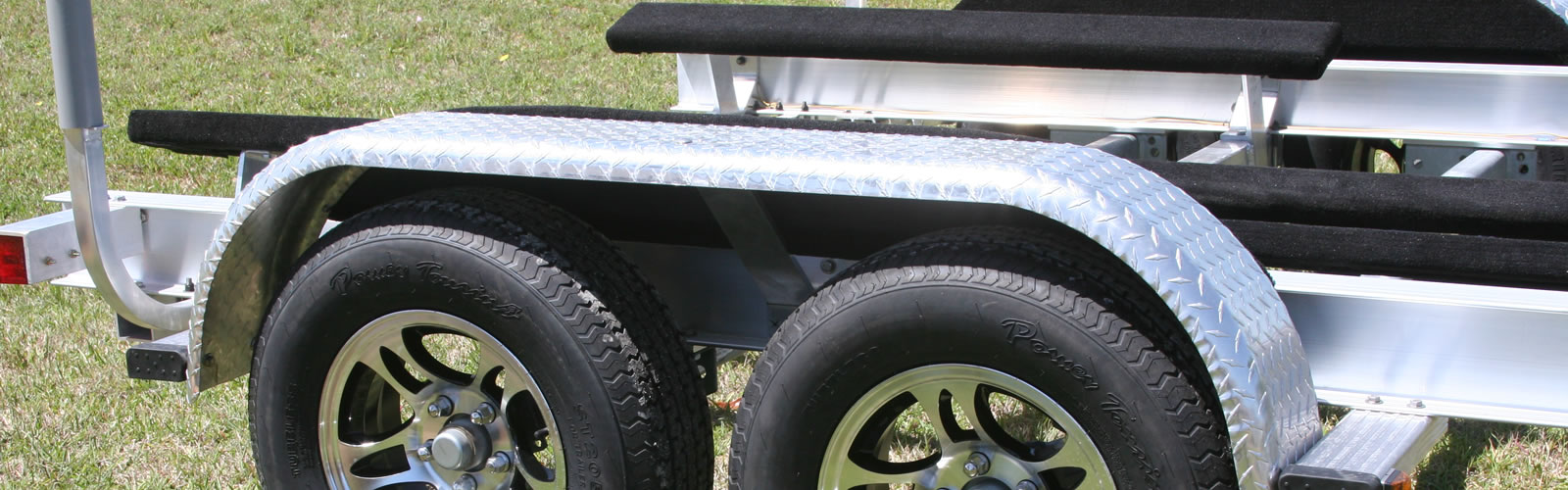 We build each aluminum boat trailer one at a time.